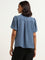 Wardrobe Blue V Neck Top