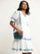 LOV White Embroidered Tiered Dress