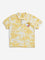 HOP Kids Yellow Tie-Dye Printed Polo T-Shirt