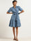 LOV Blue Denim Shirt Dress with Belt