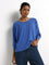 LOV Blue Ribbed Top