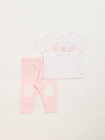 HOP Baby Pink Bunny T-Shirt & Leggings