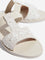 LUNA BLU Ivory Embellished T-Strap Slides