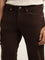 Ascot Dark Brown Relaxed Fit Mid Rise Jeans