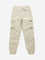 Y&F Kids Beige Cargo-Style Mid Rise Joggers