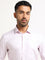 WES Formals Light Pink Slim Fit Shirt