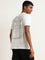 Nuon White Slim-Fit Printed Cotton T-Shirt