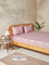 Westside Home Dusty Pink Floral Design Double Bed Flat Sheet and Pillowcase Set