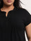 Gia Black Pintuck Detailed Top