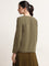 Wardrobe Solid Olive V Neck Top