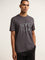 Nuon Charcoal Text Design Slim Fit T-Shirt