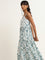 Bombay Paisley Blue Printed Tiered Dress