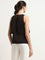 Wardrobe Black Layered Crepe Top