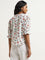 LOV White Floral Patterned Cotton Blouse