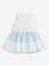 HOP Baby White Schiffli Design Tiered Cotton Dress