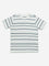 Y&F Kids Green Striped Cotton T-Shirt