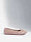 LUNA BLU Blush Pink Bow-Detailed Ballerina