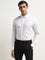 WES Formals White Solid Relaxed-Fit Shirt