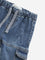 HOP Baby Dark Blue Washed Cargo-Style Relaxed - Fit Mid - Rise Jeans