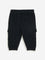 HOP Baby Navy Ribbed Mid Rise Joggers