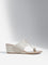 LUNA BLU Ivory Wedge Heel Kolhapuri Sandals