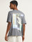 Nuon Grey Anime-Inspired Cotton T-Shirt