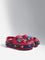 Yellow Red Car Applique-Detailed Perforated Clogs