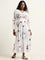 LOV White Floral Cotton Tiered Maxi Dress