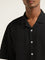 ETA Black Seersucker Relaxed-Fit Cotton Blend Shirt