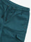 HOP Kids Teal Mid-Rise Cargo Cotton Blend Shorts