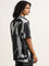 Nuon Black Abstract Print Relaxed-Fit Shirt