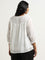 Gia White Pintuck Detailed Cotton Blouse