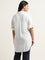 Gia White Solid High-Low Blouse