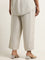 Gia Beige Mid-Rise Straight-Fit Cotton Pants