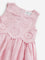 HOP Baby Dusty Pink Schiffli Design A-Line Cotton Dress