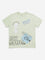 Y&F Kids Sage Text Print Cotton T-Shirt