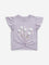 HOP Kids Lilac Floral Applique Cotton T-Shirt