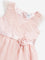 HOP Kids Pink Rosette-Detailed A-Line Mesh Dress