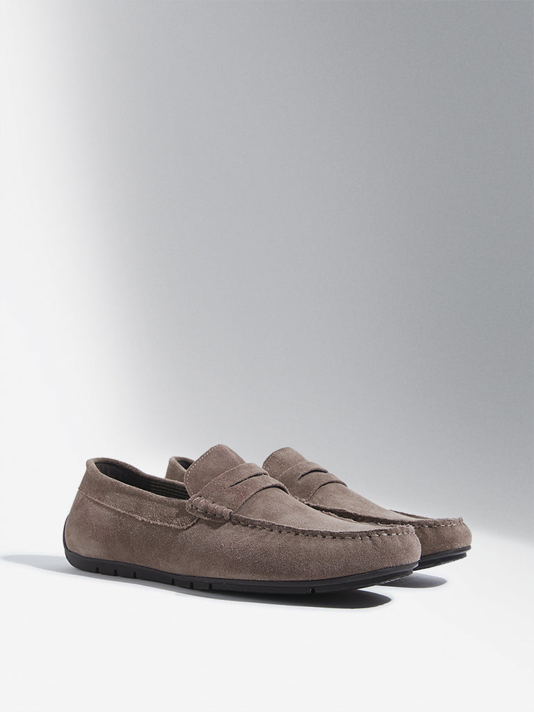 SOLEPLAY Light Brown Suede Loafers