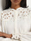 Wardrobe Ivory Cut-Out Embroidered Top