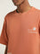 Nuon Orange Typographic Design Relaxed-Fit Cotton T-Shirt