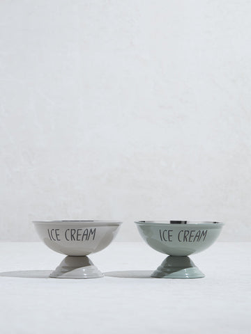 Westside Home Grey & Green Ice Cream Bowls (Set of 2)