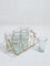 Westside Home Gold Chai Caddy with Six Glasses