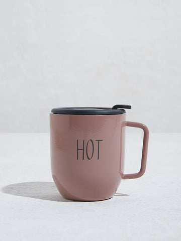 Westside Home Pink Text Design Mug with Lid