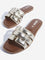 LUNA BLU Gold Multi-Strap Slides