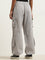 Nuon Grey High-Rise Harem-Style Cotton Blend Pants