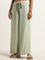 LOV Sage Slit-Detailed High-Rise Palazzos