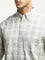 WES Casuals Sage Checkered Design Relaxed-Fit Cotton Shirt