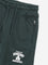 HOP Kids Emerald Green Text Mid-Rise Cotton Shorts