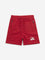 HOP Kids Red Text Design Mid-Rise Cotton Shorts